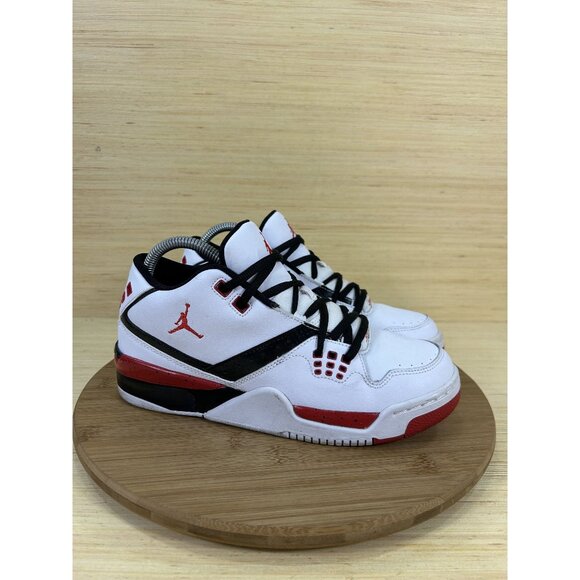 Jordan Flight 23 White Black Red Leather Athletic Shoes Womens Size 8.5 (7y) - Picture 3 of 8